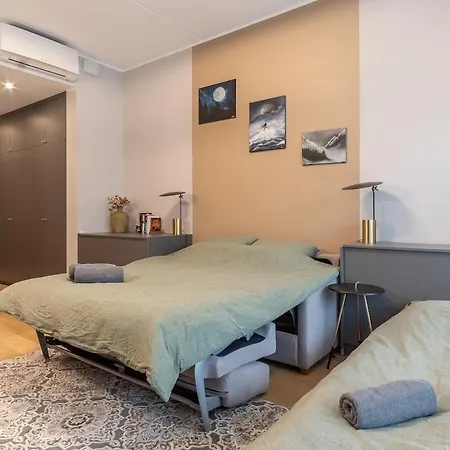 Center!ac,free Parking,terasse * 派尔努